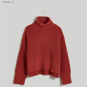 Madewell Deep Red Turtleneck Sweater